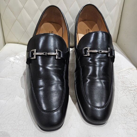 Mens Alfani Black Leather Loafers With Memory Foam Sole size 13 M - Picture 1 of 7